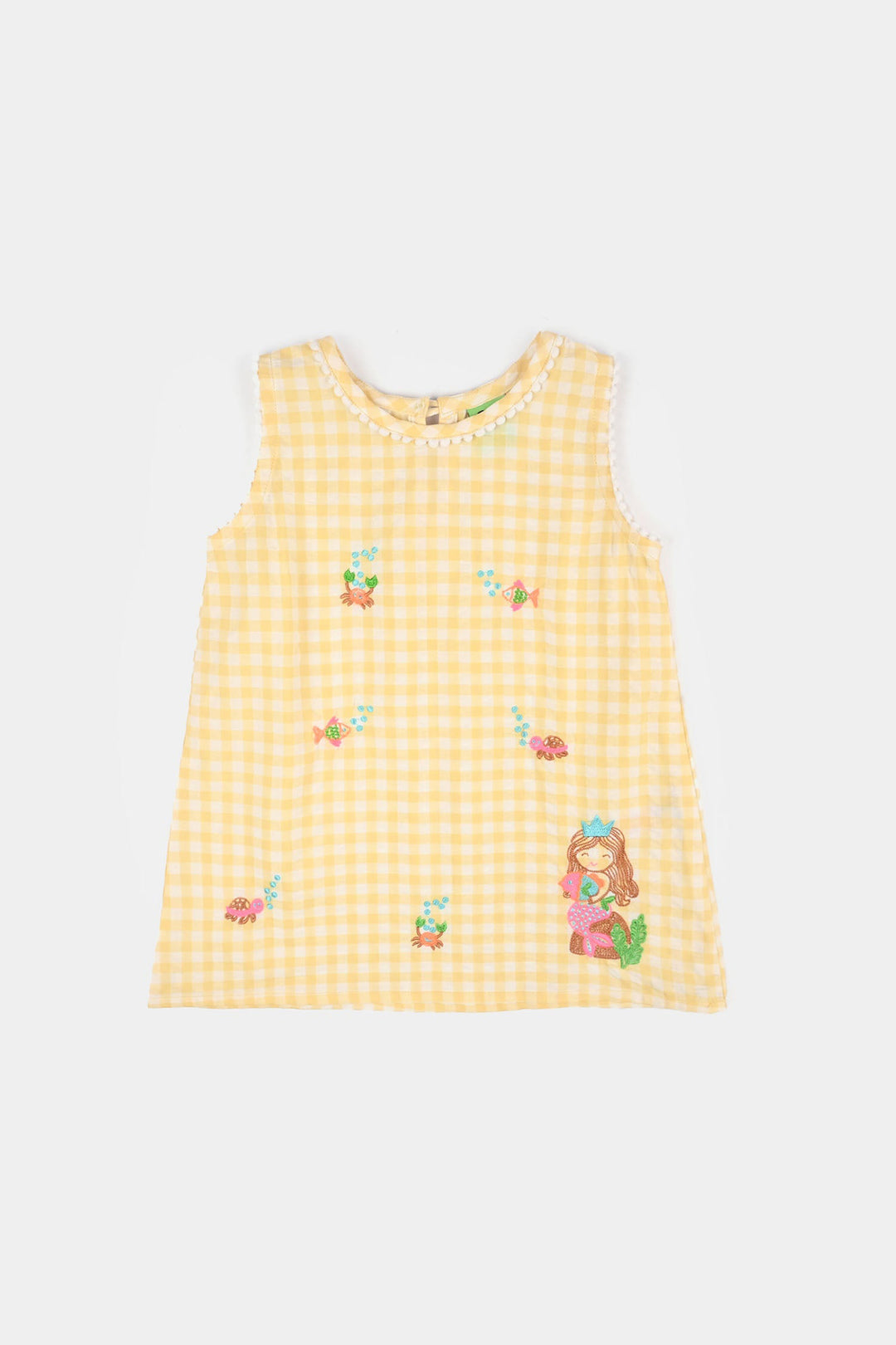 Infant Girls Cotton Emb 2Pcs Little-YELLOW