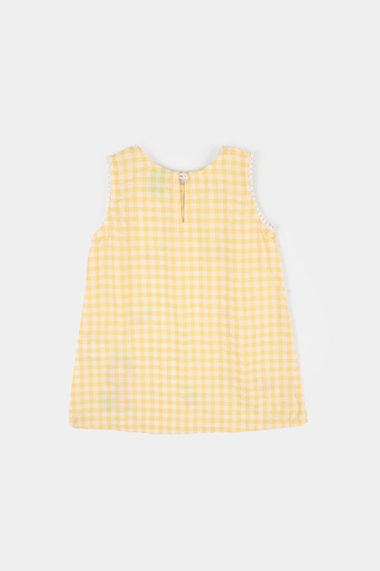 Infant Girls Cotton Emb 2Pcs Little-YELLOW