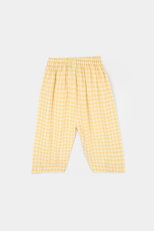 Infant Girls Cotton Emb 2Pcs Little-YELLOW