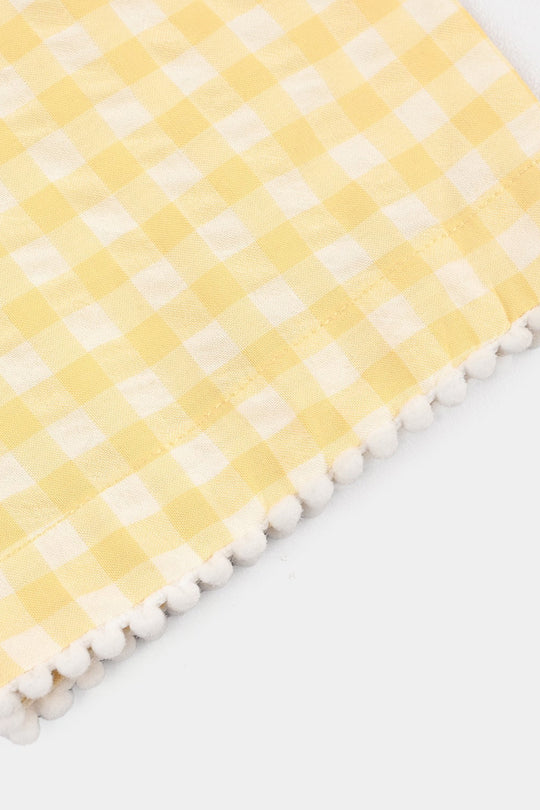 Infant Girls Cotton Emb 2Pcs Little-YELLOW