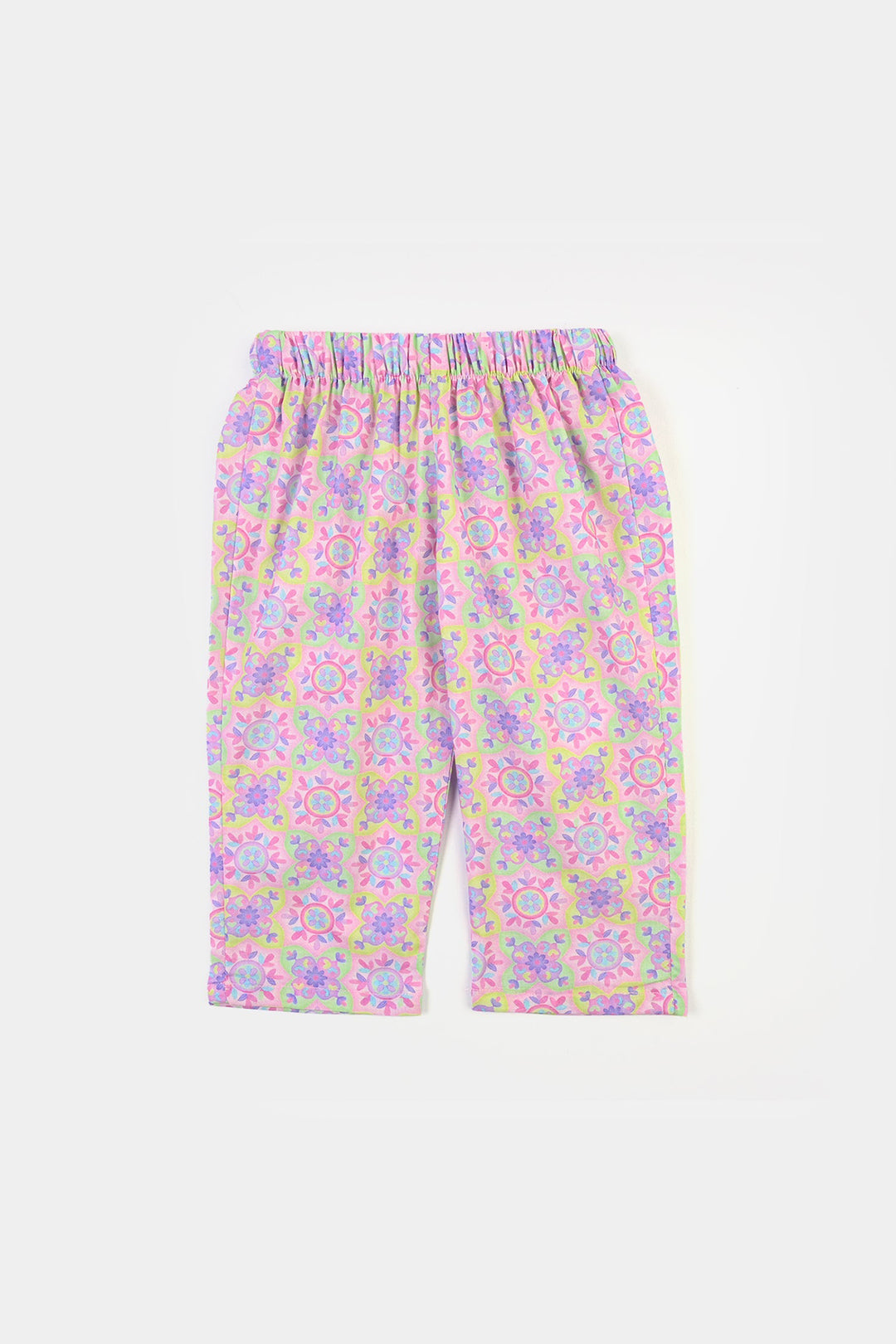 Infant Girls Cotton Printed 2Pcs Geometrical-PINK