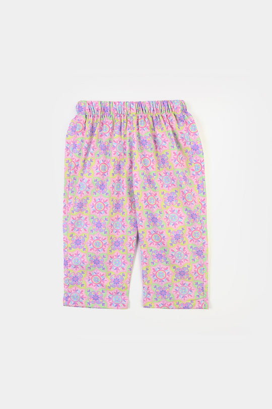 Infant Girls Cotton Printed 2Pcs Geometrical-PINK