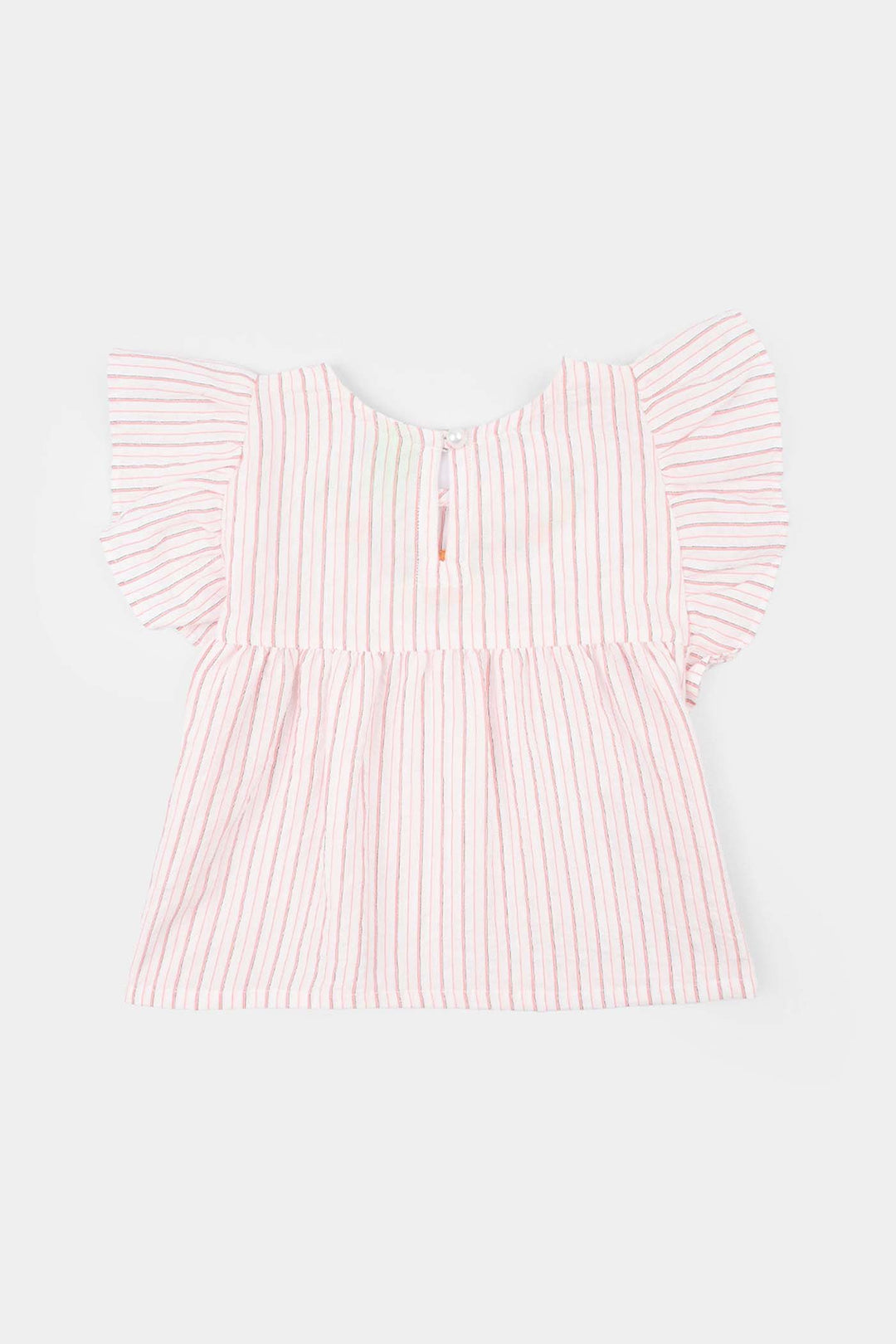 Infant Girls Cotton Slub Emb Top Birdy