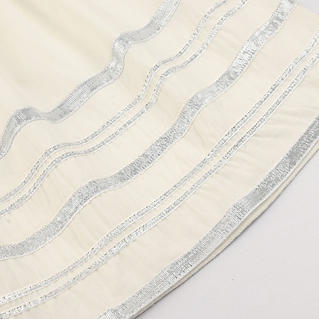 Girls Cotton Flared Gharara - WHITE