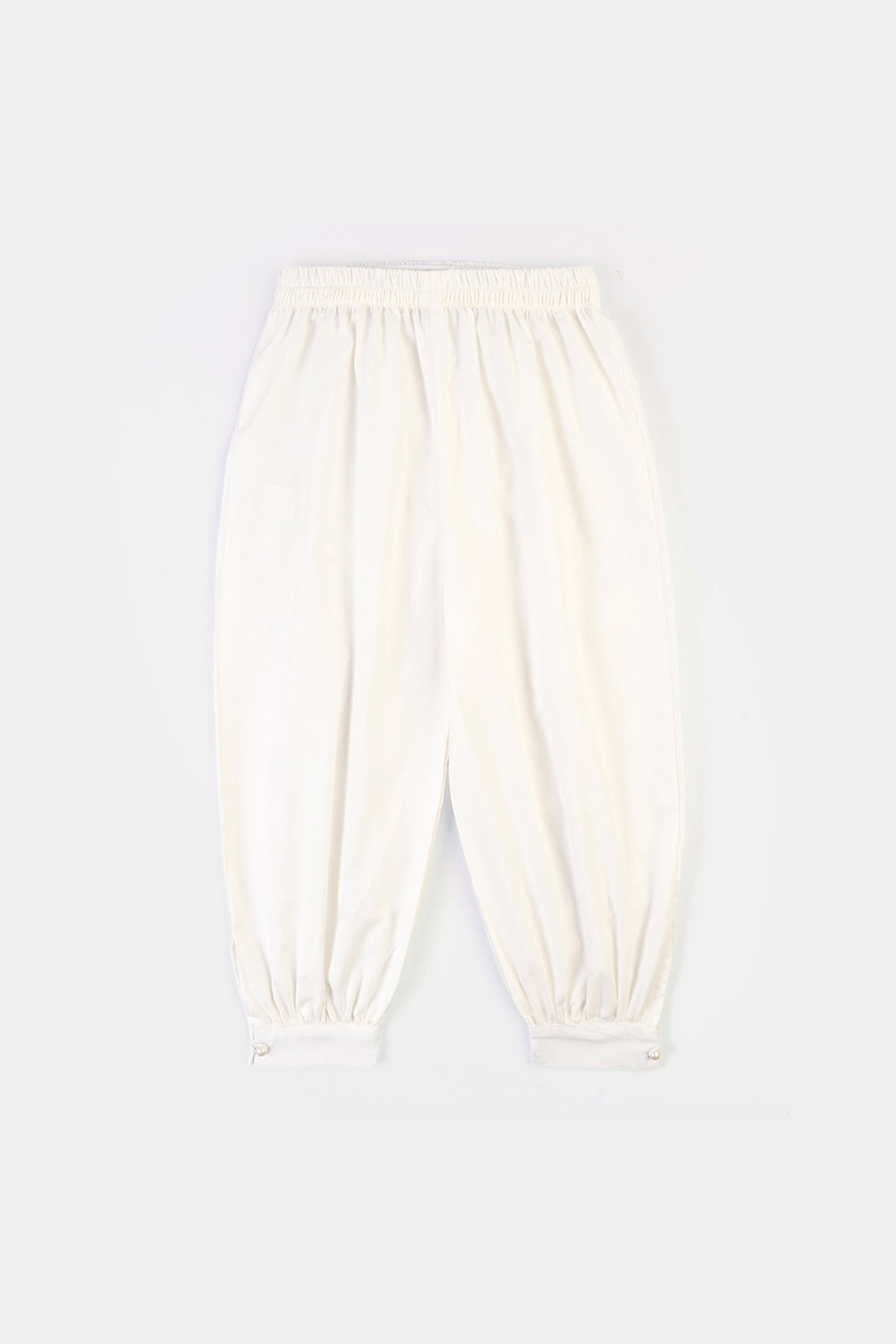 Girls Cotton Harem Pant -WHITE