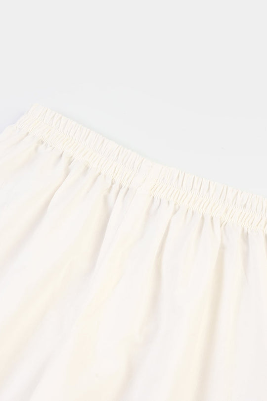 Girls Cotton Harem Pant -WHITE
