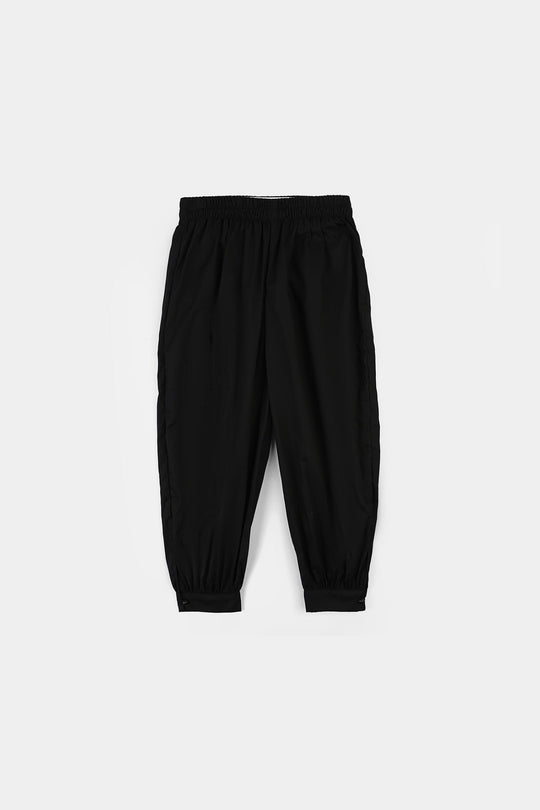 Girls Cotton Harem Pant -BLACK