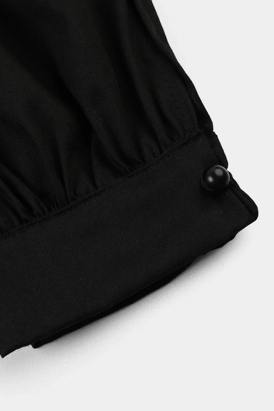 Girls Cotton Harem Pant -BLACK