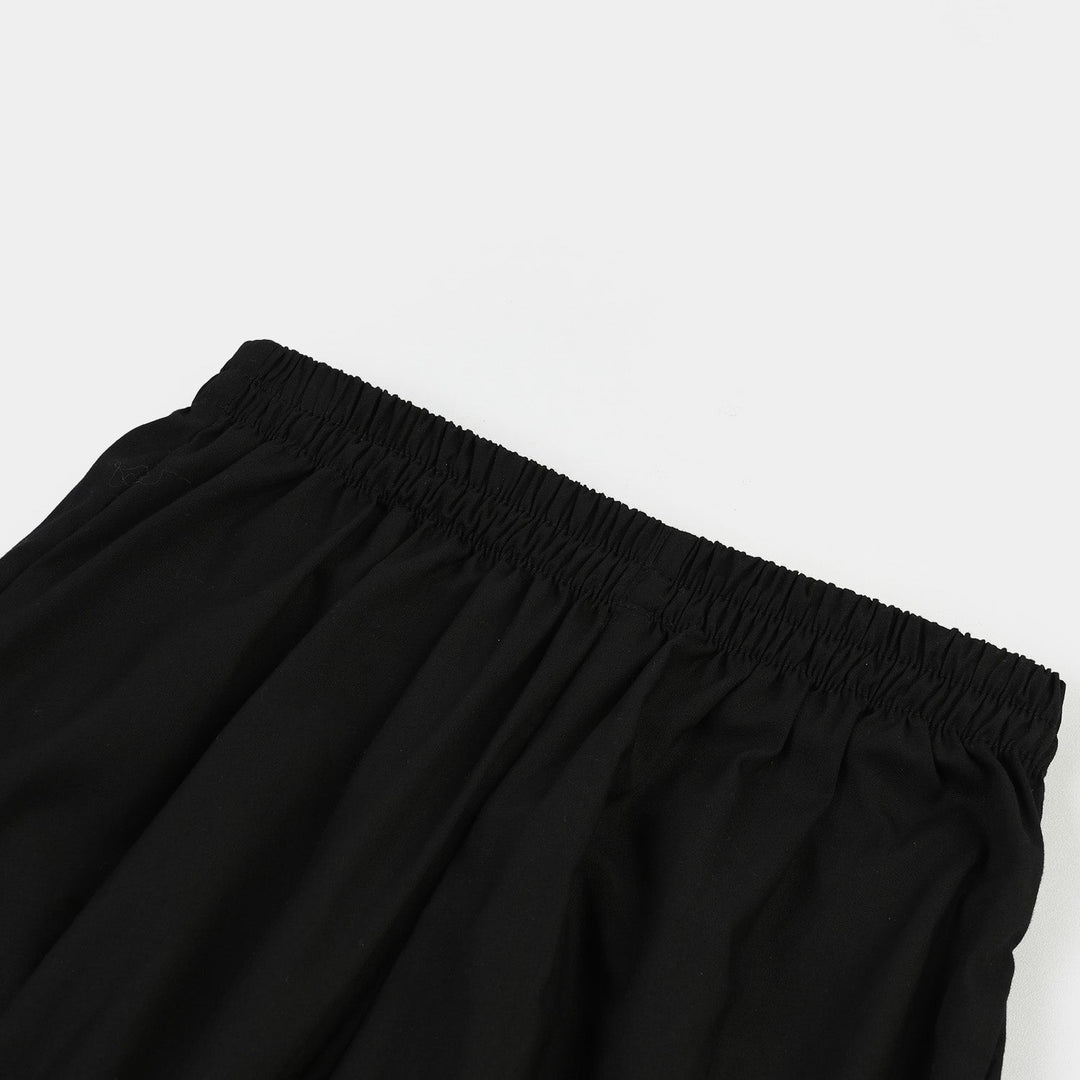 Infant Girls Cotton Harem Pant -BLACK
