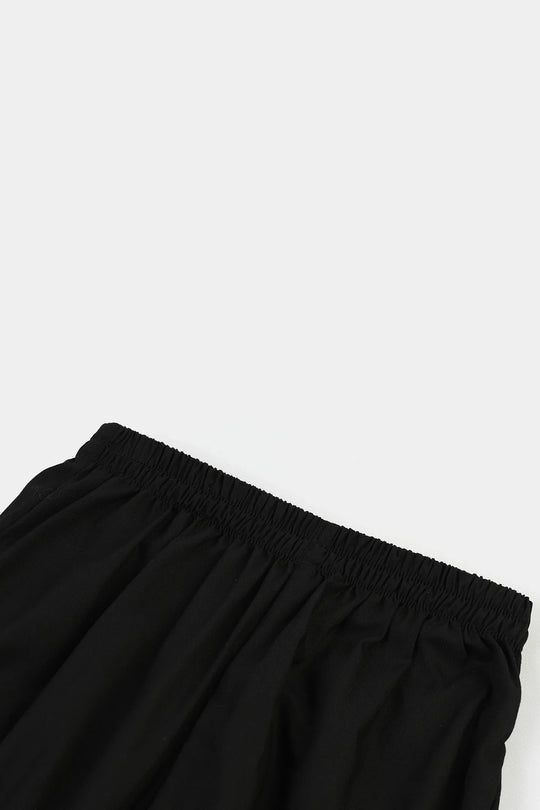 Girls Cotton Harem Pant -BLACK