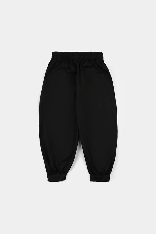 Girls Cotton Harem Pant -BLACK