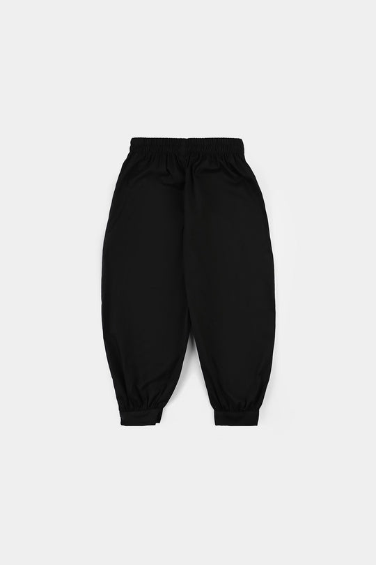 Girls Cotton Harem Pant -BLACK