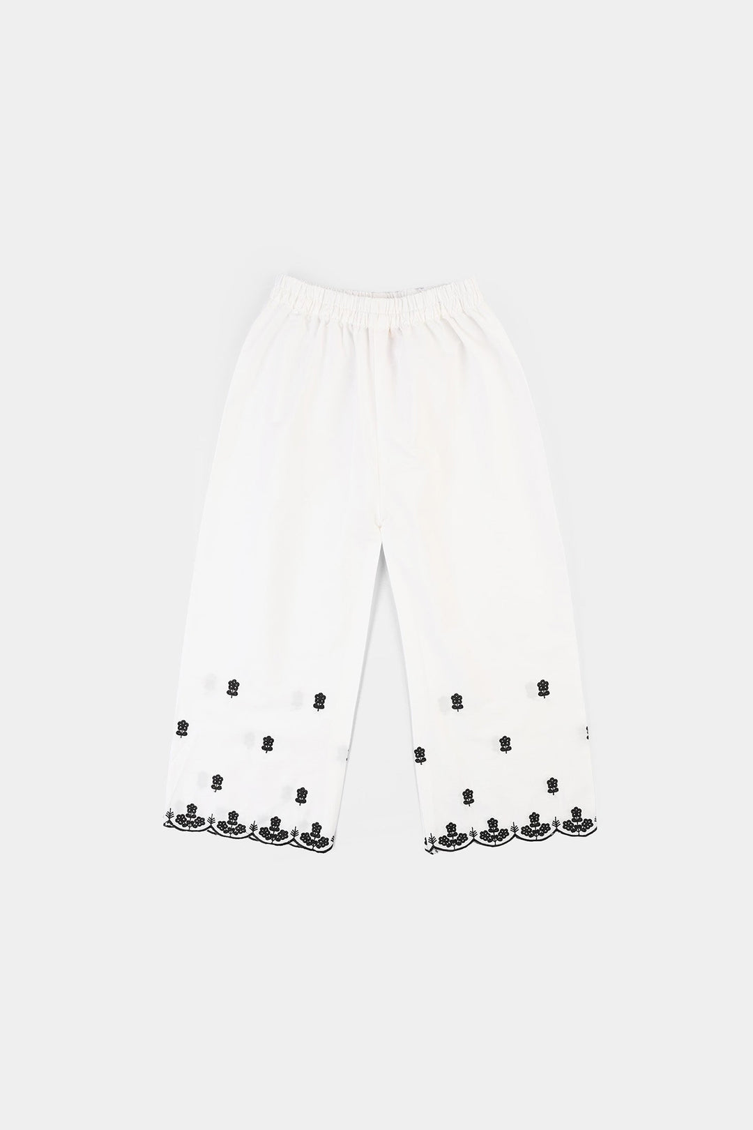Infant Girls Cotton Emb Culotte -WHITE