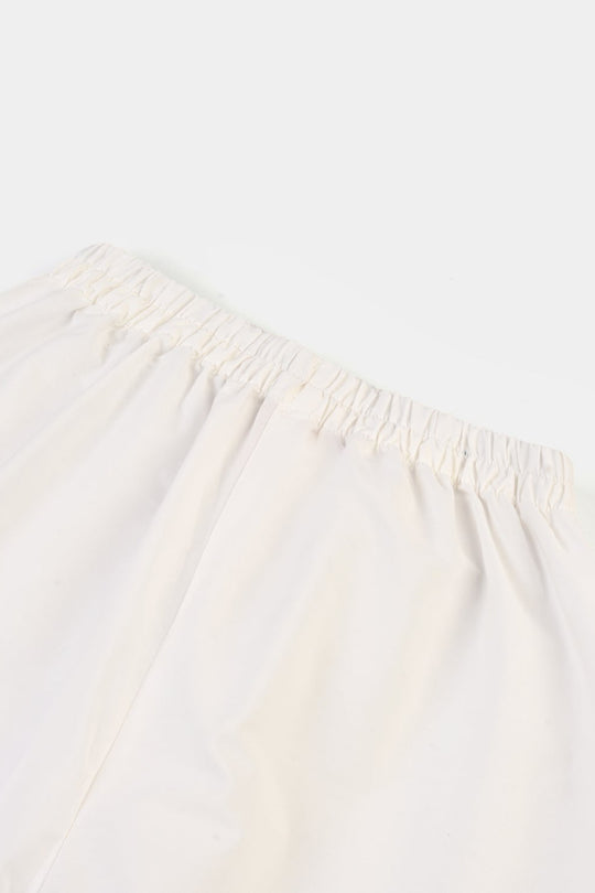 Girls Cotton Emb Culotte -WHITE