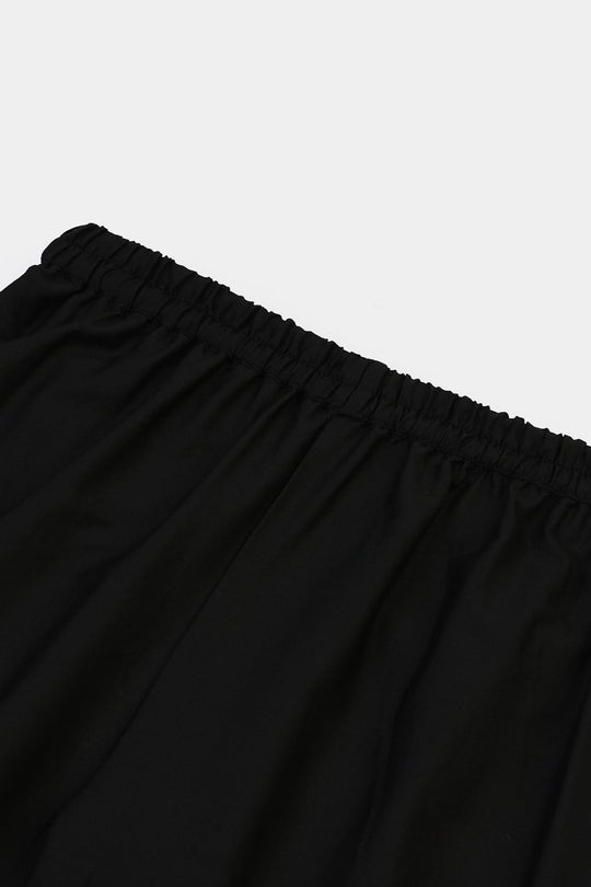 Girls Cotton Emb Culotte -BLACK