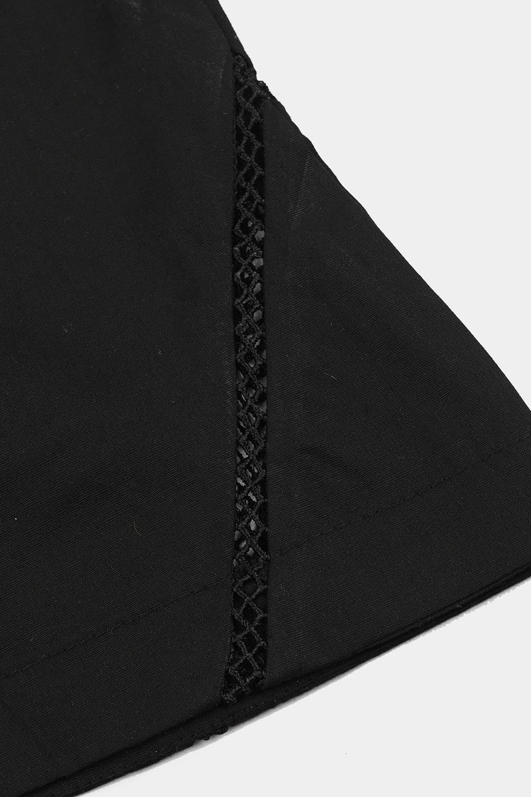 Girls Cotton Straight Pant - BLACK