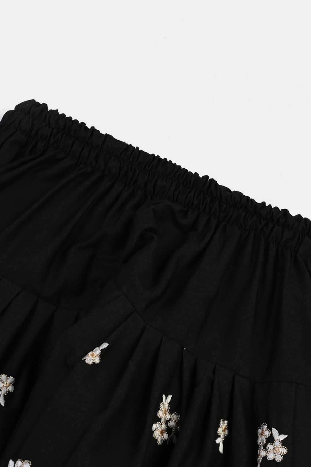 Girls Cotton Emb Farshi Shalwar-Black