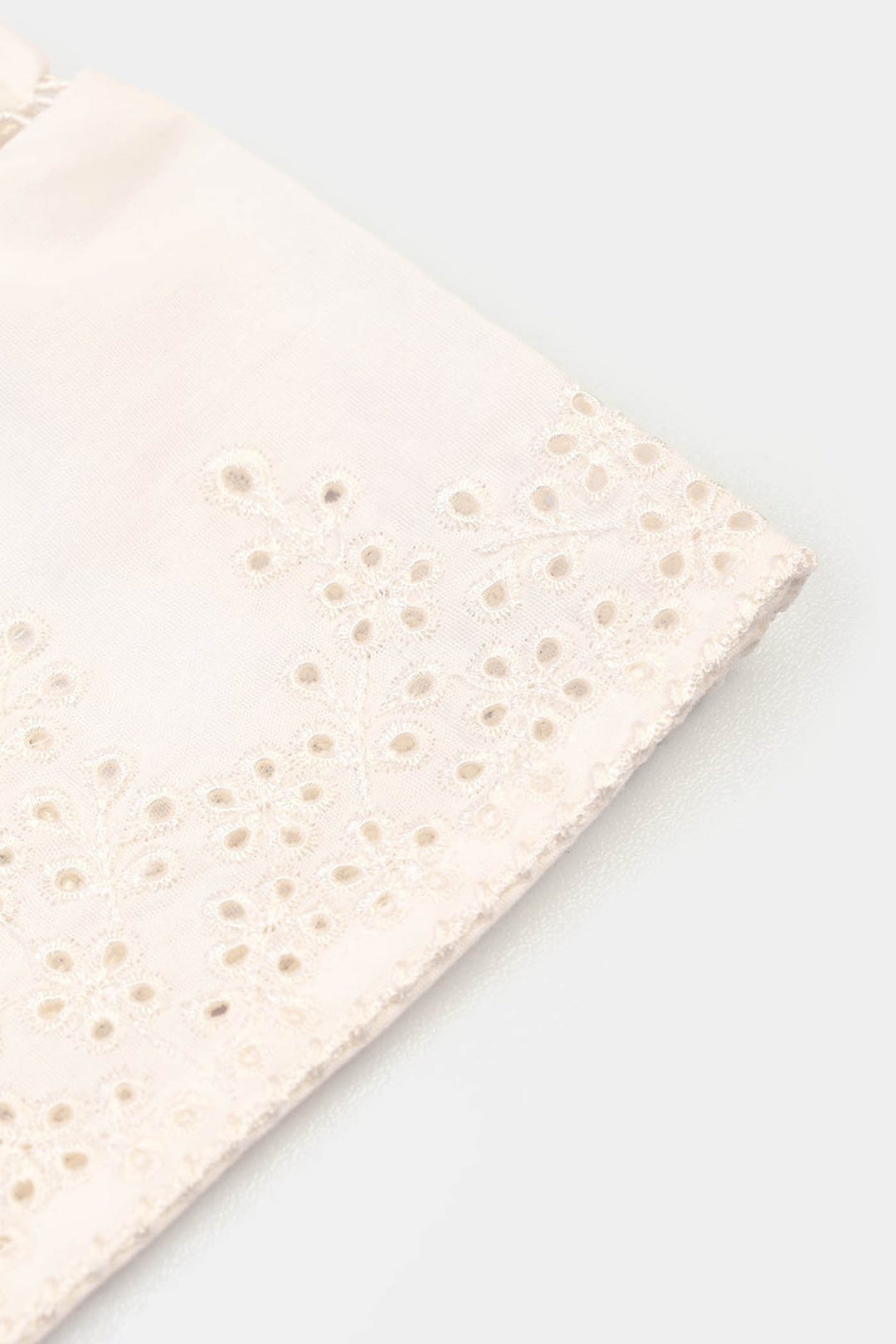 Girls Cotton Flared Dhaka Pant-White