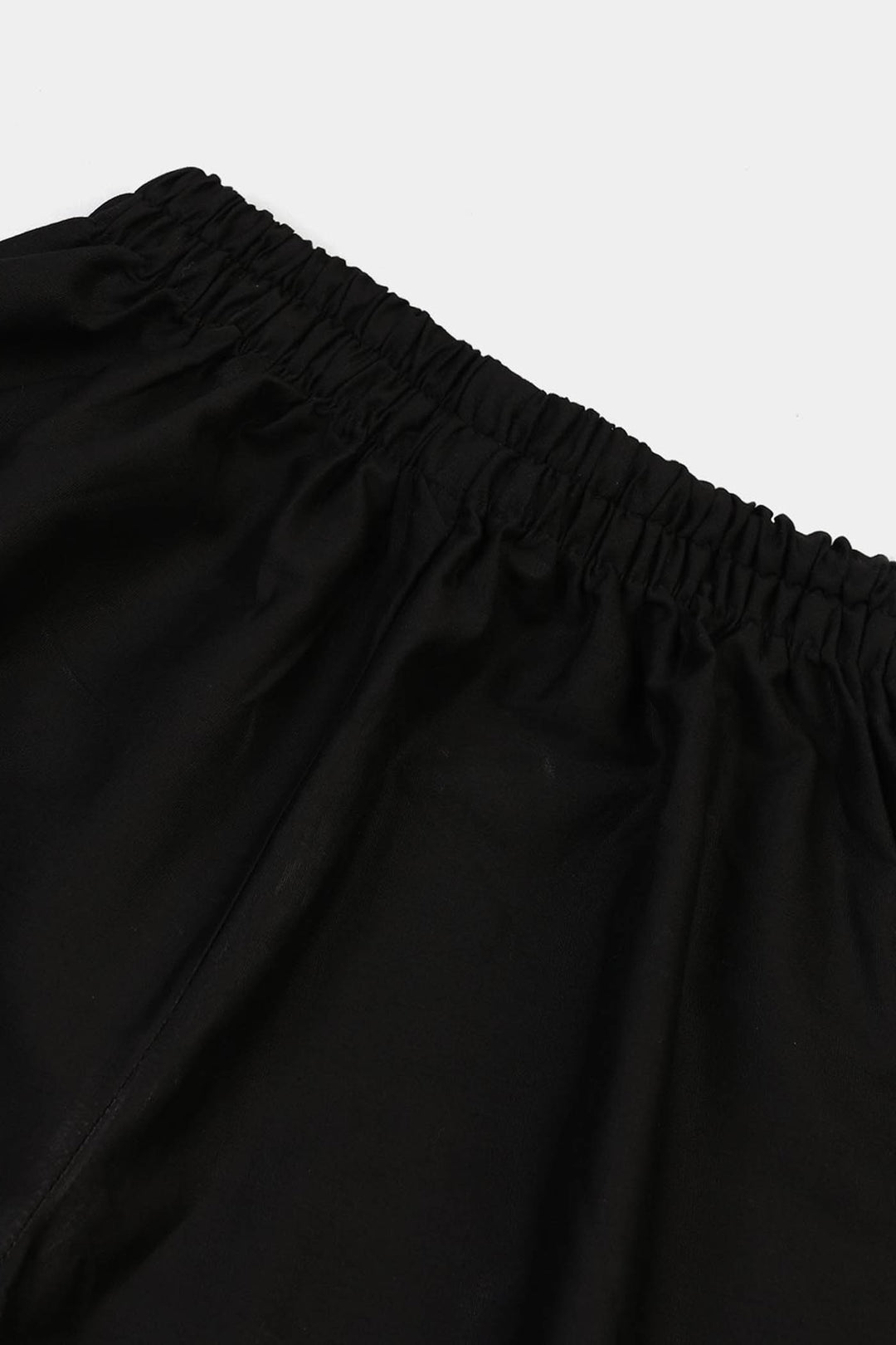 Girls Cotton Flared Dhaka Pant-Black