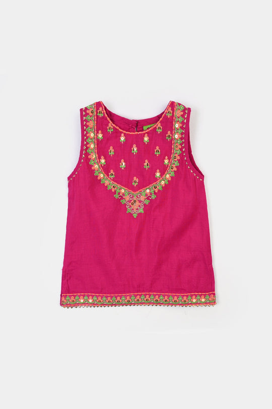 Infant Girls Polyester 2Pcs Adaa- Bright Pink