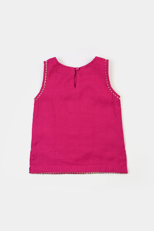Infant Girls Polyester 2Pcs Adaa- Bright Pink
