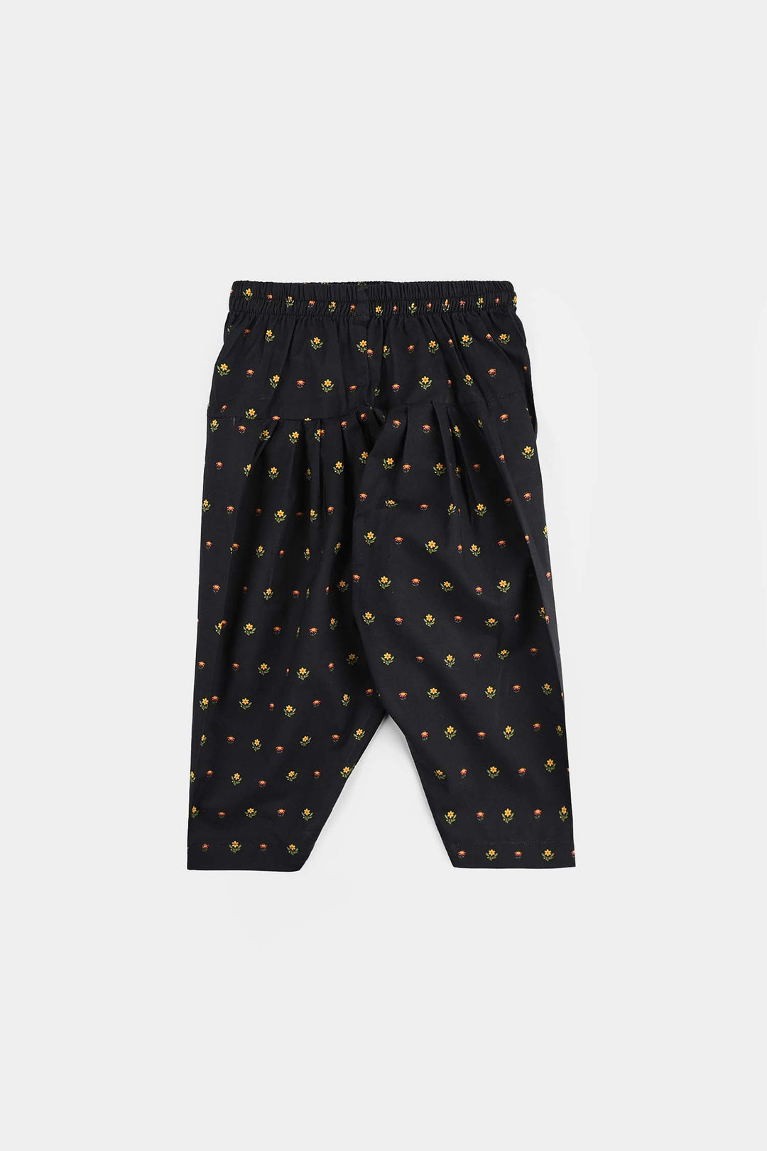 Infant Girls Cotton Printed 2Pcs Koyal-BLACK