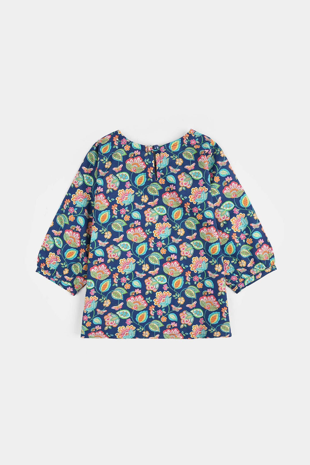 Infant Girls Cotton Printed 2Pcs Butterfly-Blue