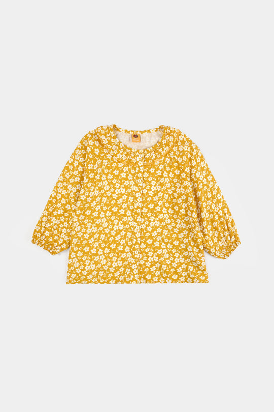 Girls Cotton Casual Top Honey -YELLOW