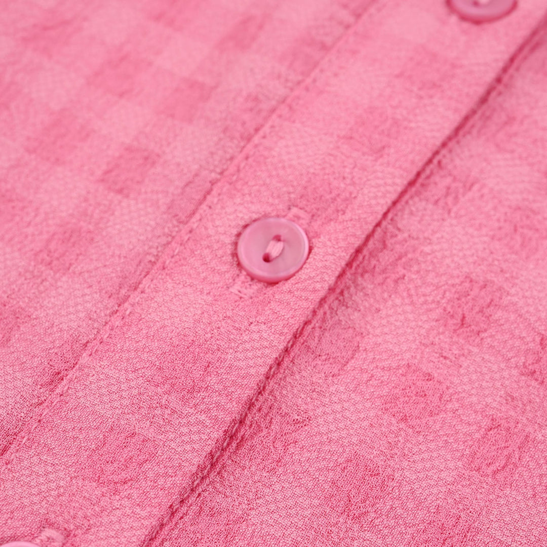 Teens Girls Poly Crinkle Casual Top Morning Glory-PINK