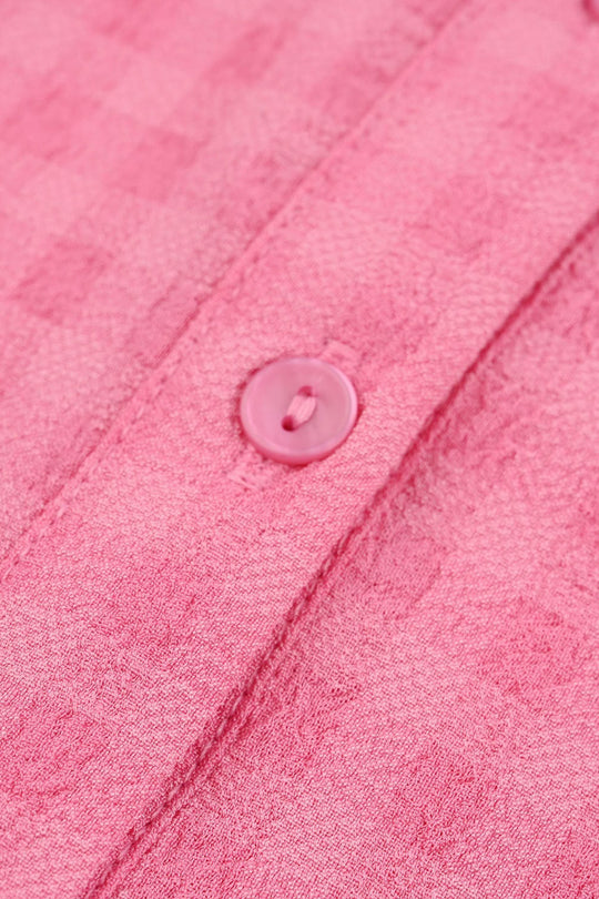 Girls Poly Crinkle Casual Top Morning Glory-PINK
