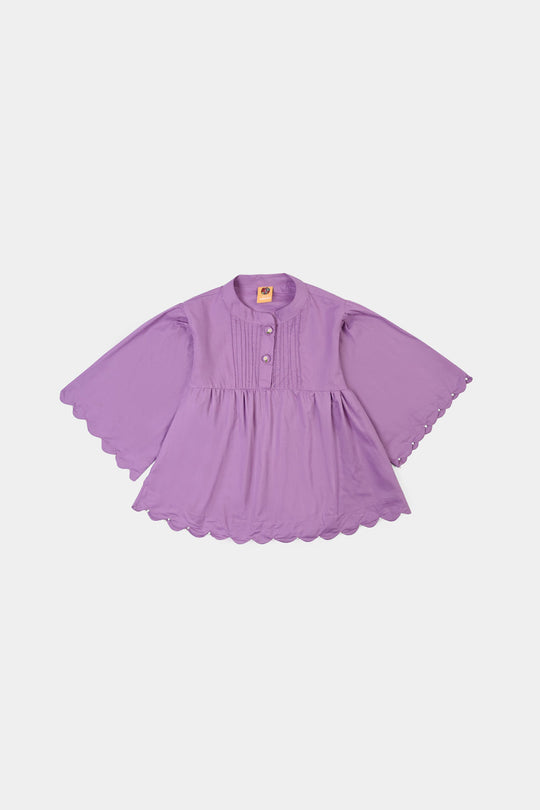 Girls Cotton Casual Top Orchid-Purple