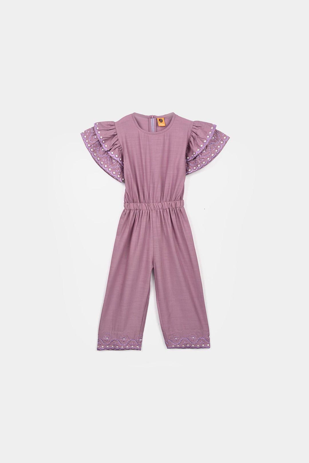 Girls Cotton Jumpsuit Dusty- Purple