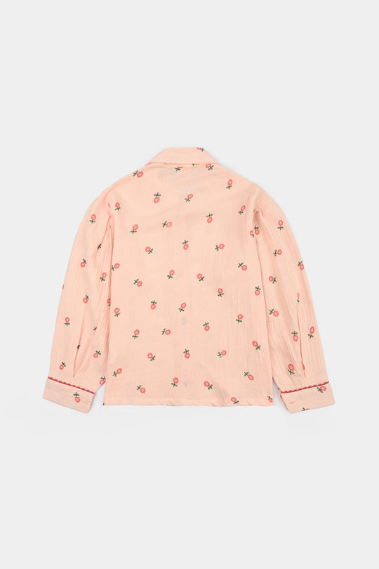Girls Gauze Co-Ord Set Pretty-Light Pink