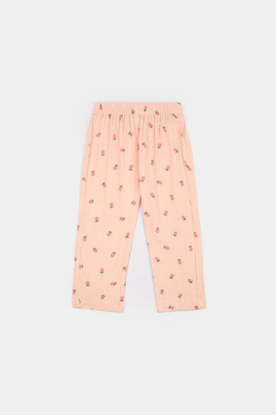 Girls Gauze Co-Ord Set Pretty-Light Pink