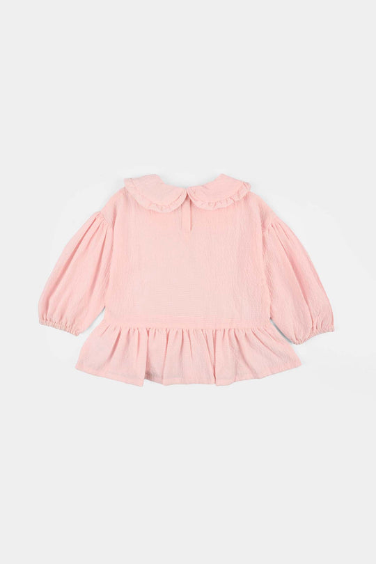 Girls Polyester Casual Top Sea Shell -Baby Pink