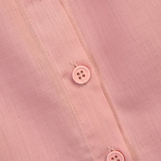 Girls Cotton Casual Top Pearls-Pink