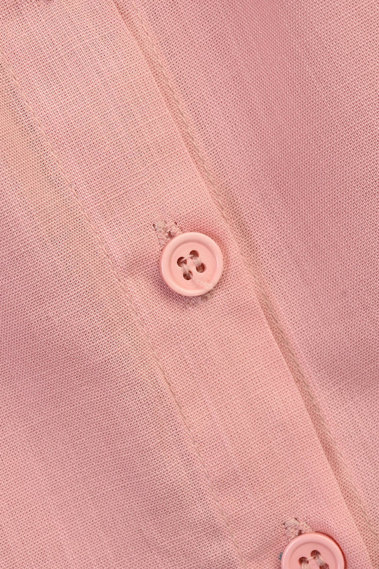 Teens Girls Cotton Casual Top Pearls-Pink