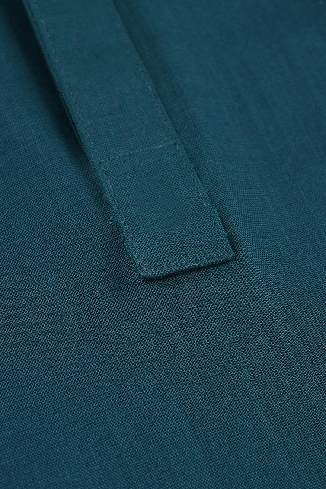 Boys Cotton Slub Kurta (Cut N Sew)- Teal Blue