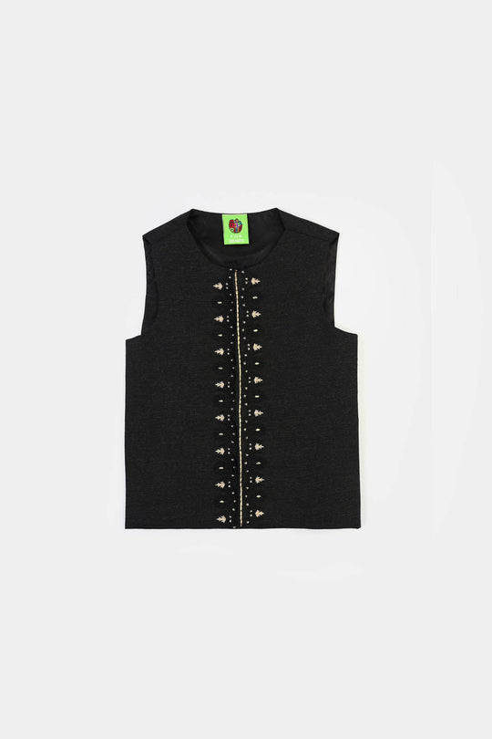 Infant Boys Poly Viscose 3Piece Suit (Beauty)-BLACK