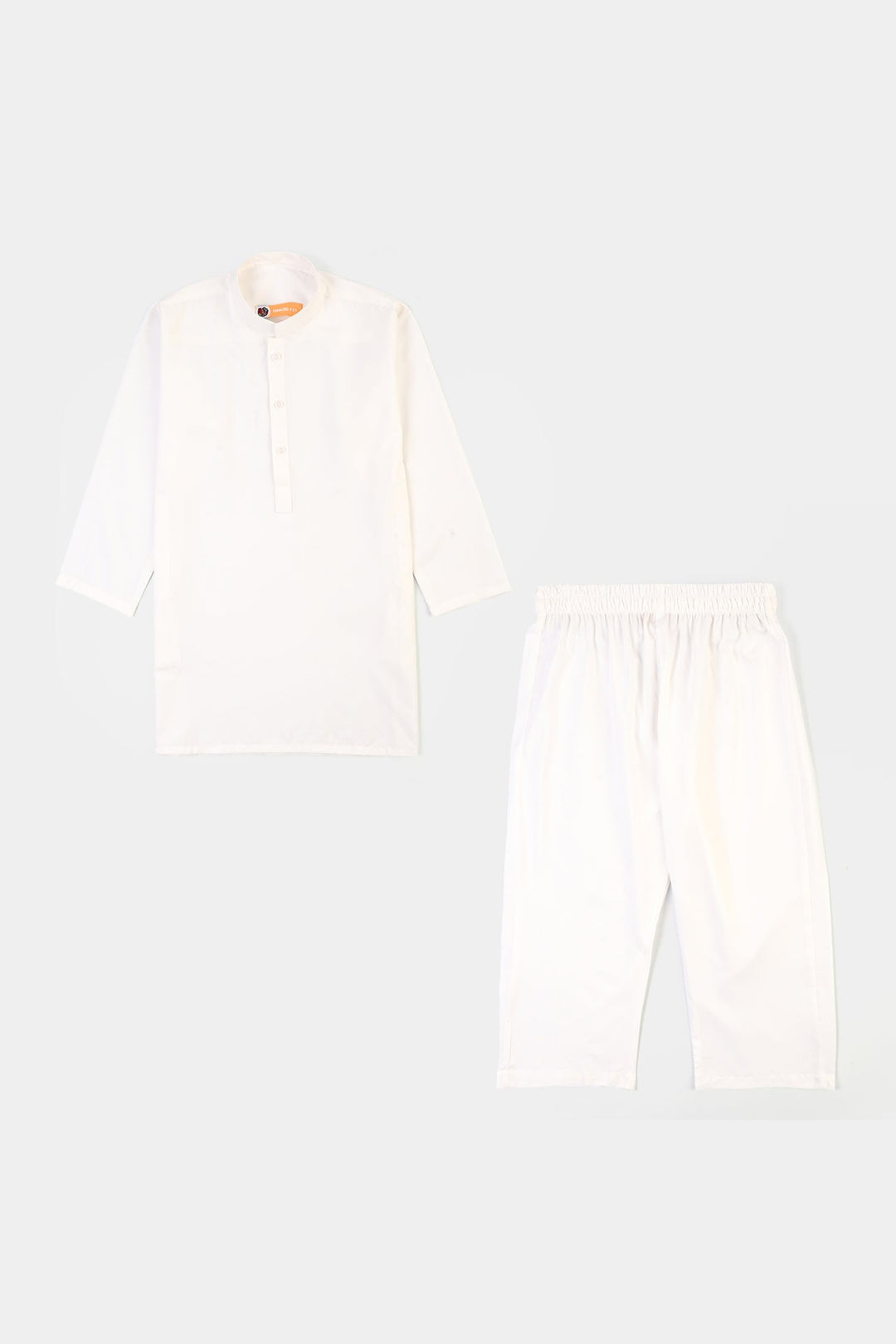 Boys Poly Viscose 2Piece Suit (White Basic)