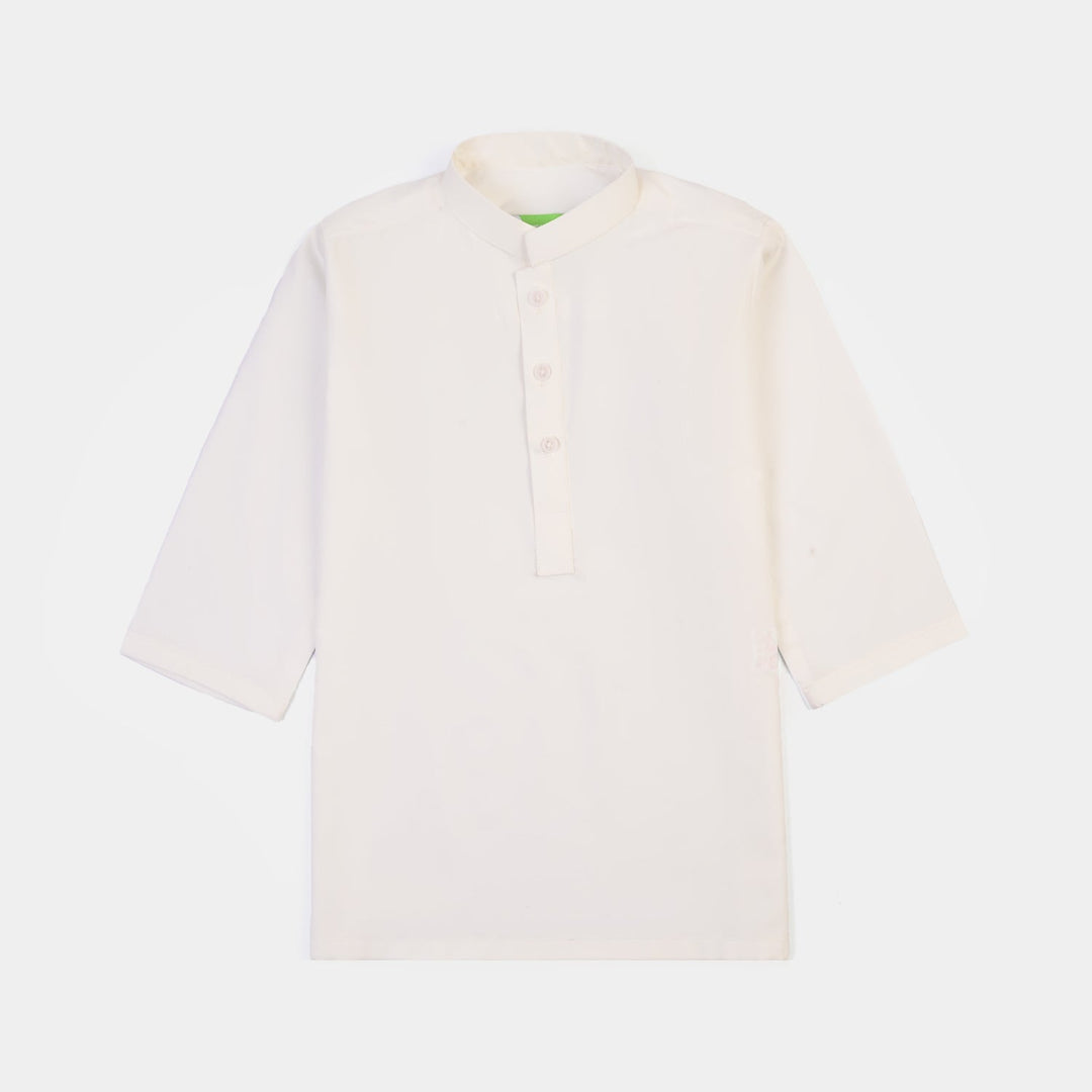 Infant Boys Poly Viscose 2Piece Suit (White Basic)