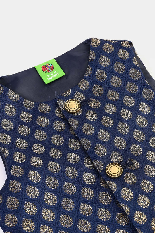 Infant Boys Poly Viscose Waistcoat (Blended) - Blue