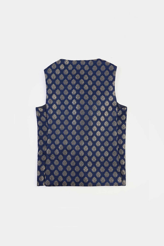 Infant Boys Poly Viscose Waistcoat (Blended) - Blue