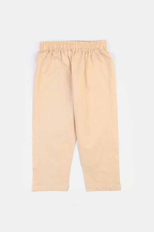 Boys Cotton Slub 3Piece Suit (Peach Punch)