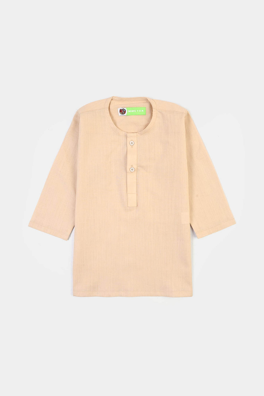 Infant Boys Cotton Slub 3Piece Suit (Peach Punch)