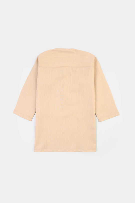 Infant Boys Cotton Slub 3Piece Suit (Peach Punch)