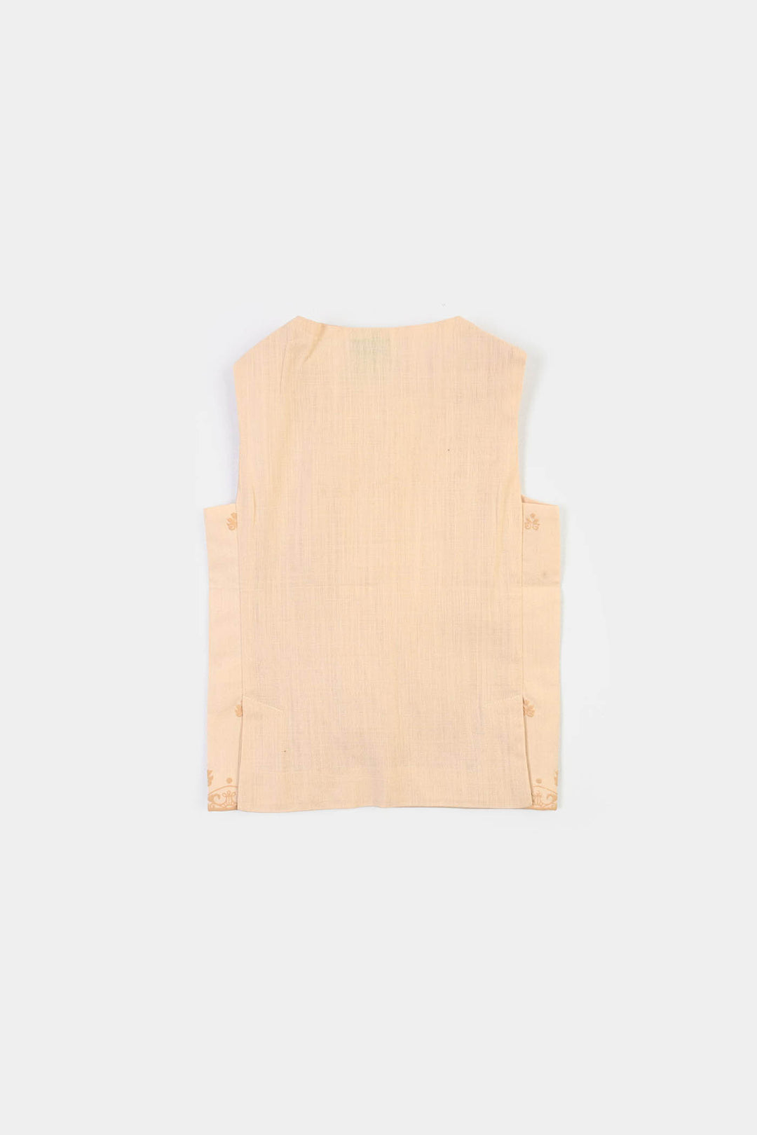 Infant Boys Cotton Slub 3Piece Suit (Peach Punch)