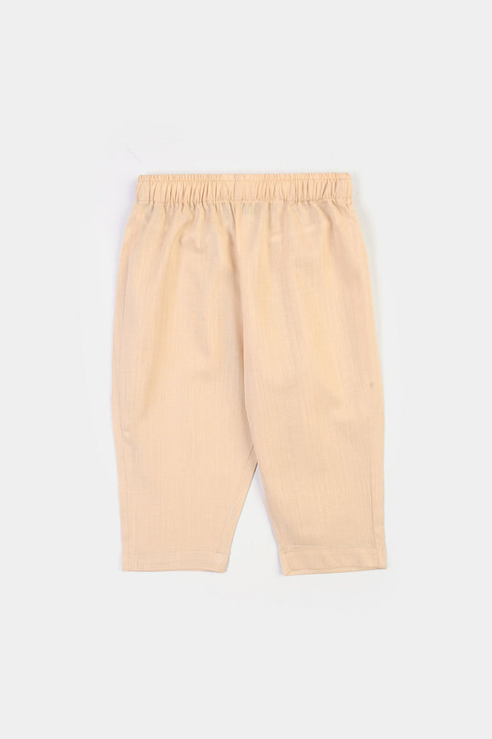 Infant Boys Cotton Slub 3Piece Suit (Peach Punch)