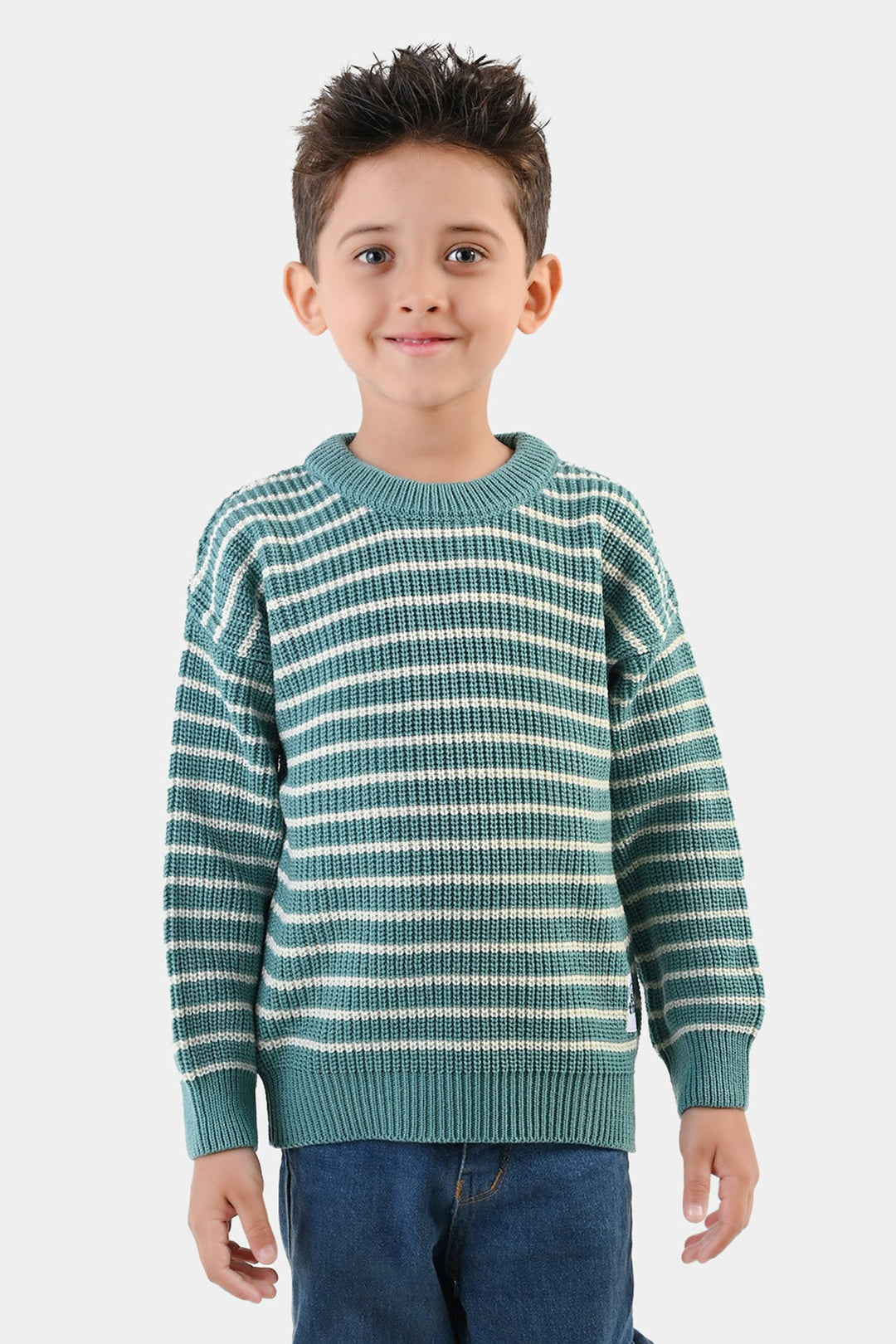 Boys Acrylic Sweater Something New - Green
