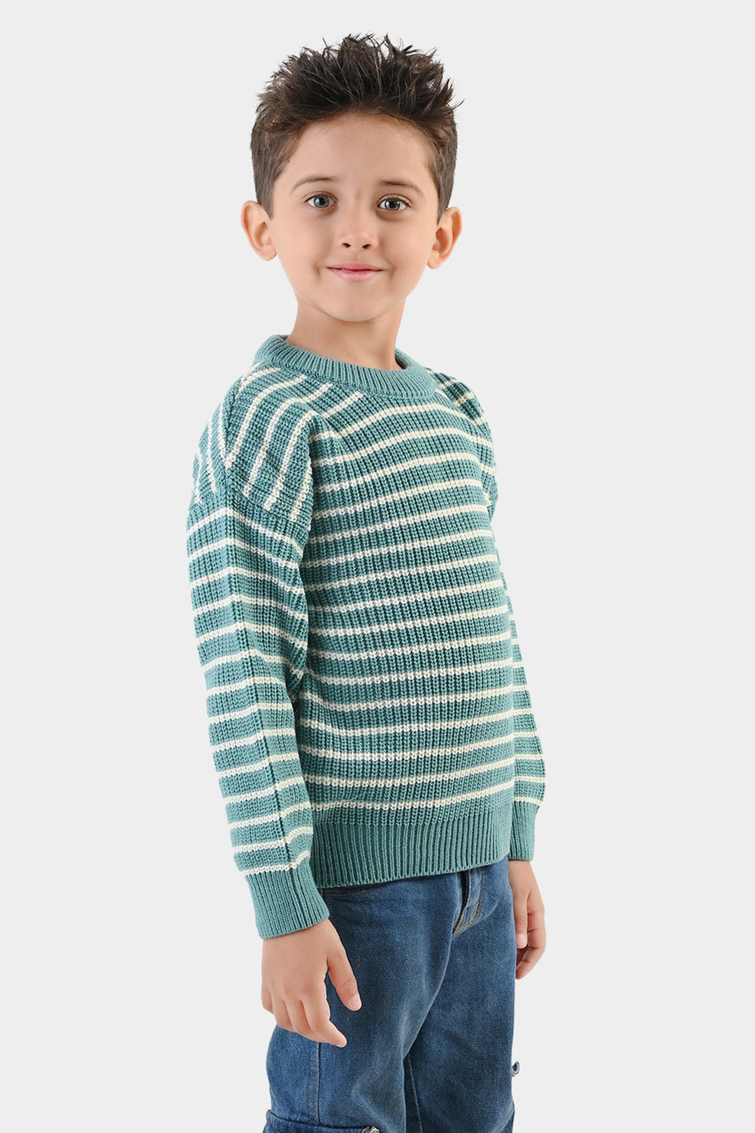 Boys Acrylic Sweater Something New - Green
